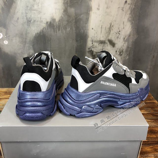 Balenciaga經典款男女鞋 巴黎世家頂級版本Triple S透氣3M反光姥爹復古運動鞋 Balenciaga情侶款老爹鞋  hdbl1177